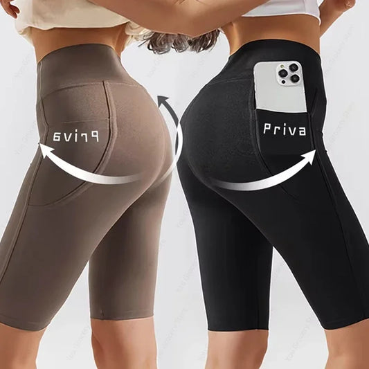 High-Waist Yoga Shorts
