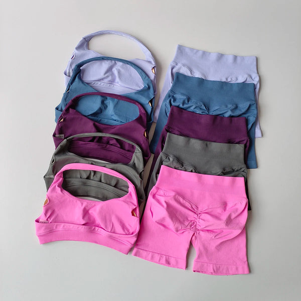 Seamless Fitness Shorts Set